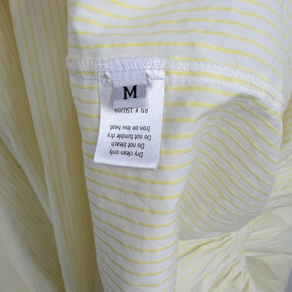 La Ligne Yellow Smocked Puff Sleeve Midi Dress – Size M - Picture 6 of 8